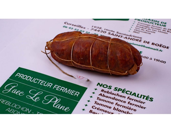 Saucisson Fumé I Gaec Le Plane - livraison à domicile de spécialités haut-savoyardes.